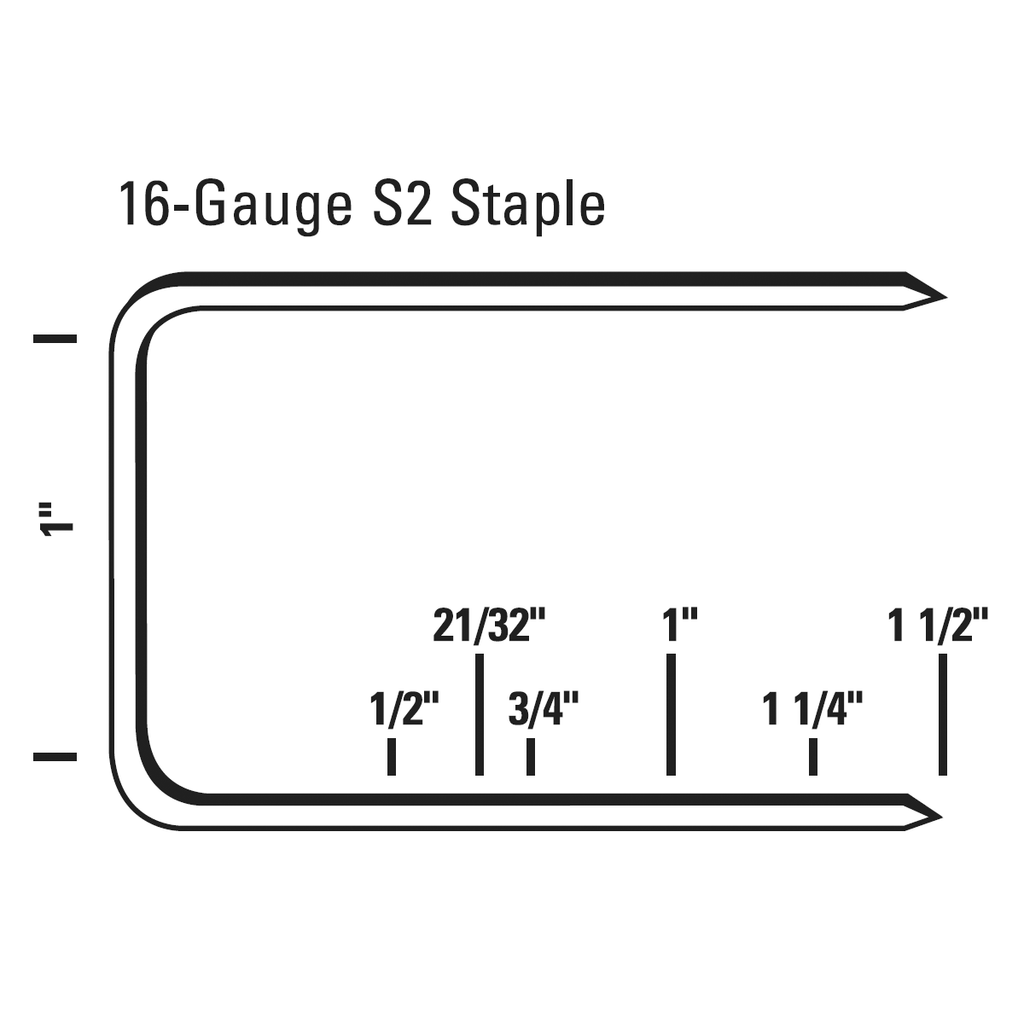 16 Gauge 1'' Crown Heavy Wire Stapler for 5/8'' to 1-1/2'' Staples