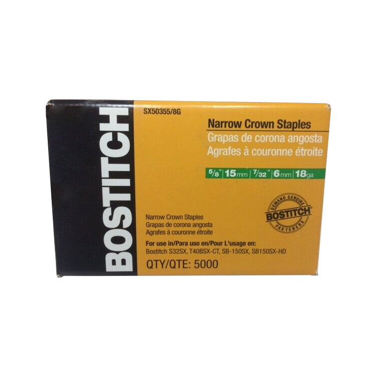 Bostitch 1-Inch Plastic Medium Crown Staples & Caps - 18 Gauge, 5000-Pack For Felt & Insulation - View #7