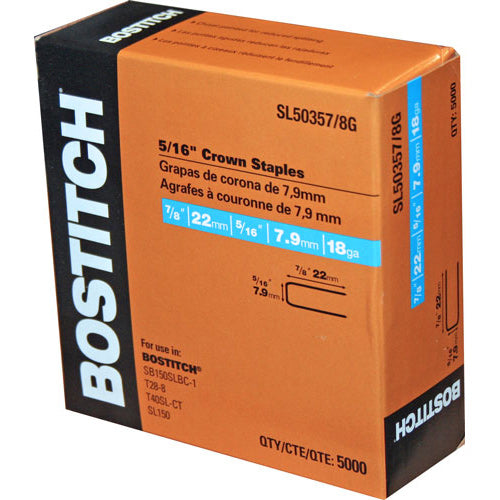 Stanley Bostitch 16GA Flash Galvanized Staples - 1x22 Crown x 1-1/4 Leg, BOX/10,080 | Part #16S2-31FG10M